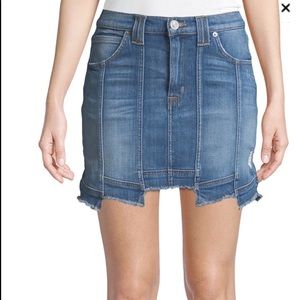 Hudson Weekender Step Hem Denim mini skirt 28